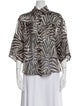 Zimmermann Linen Printed Button-Up Top
