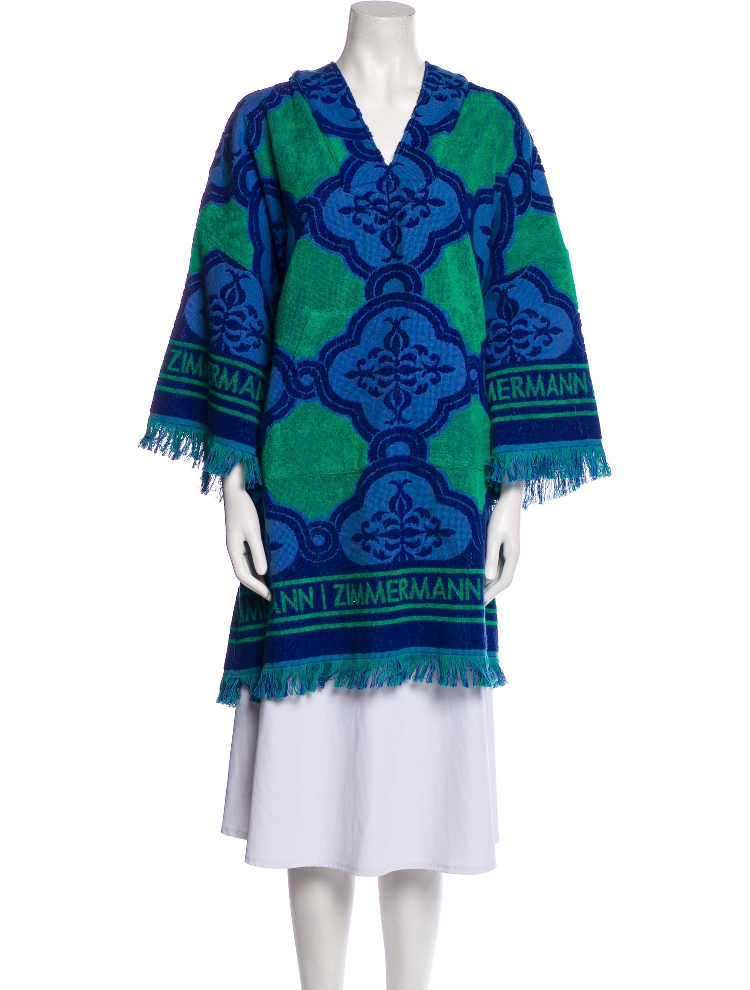 Zimmermann Printed Fringe Trim Accent Robe w/ Tags