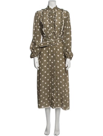 Zimmermann Polka Dot Print Long Dress