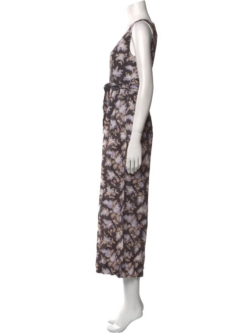 Zimmermann Linen Floral Print Jumpsuit