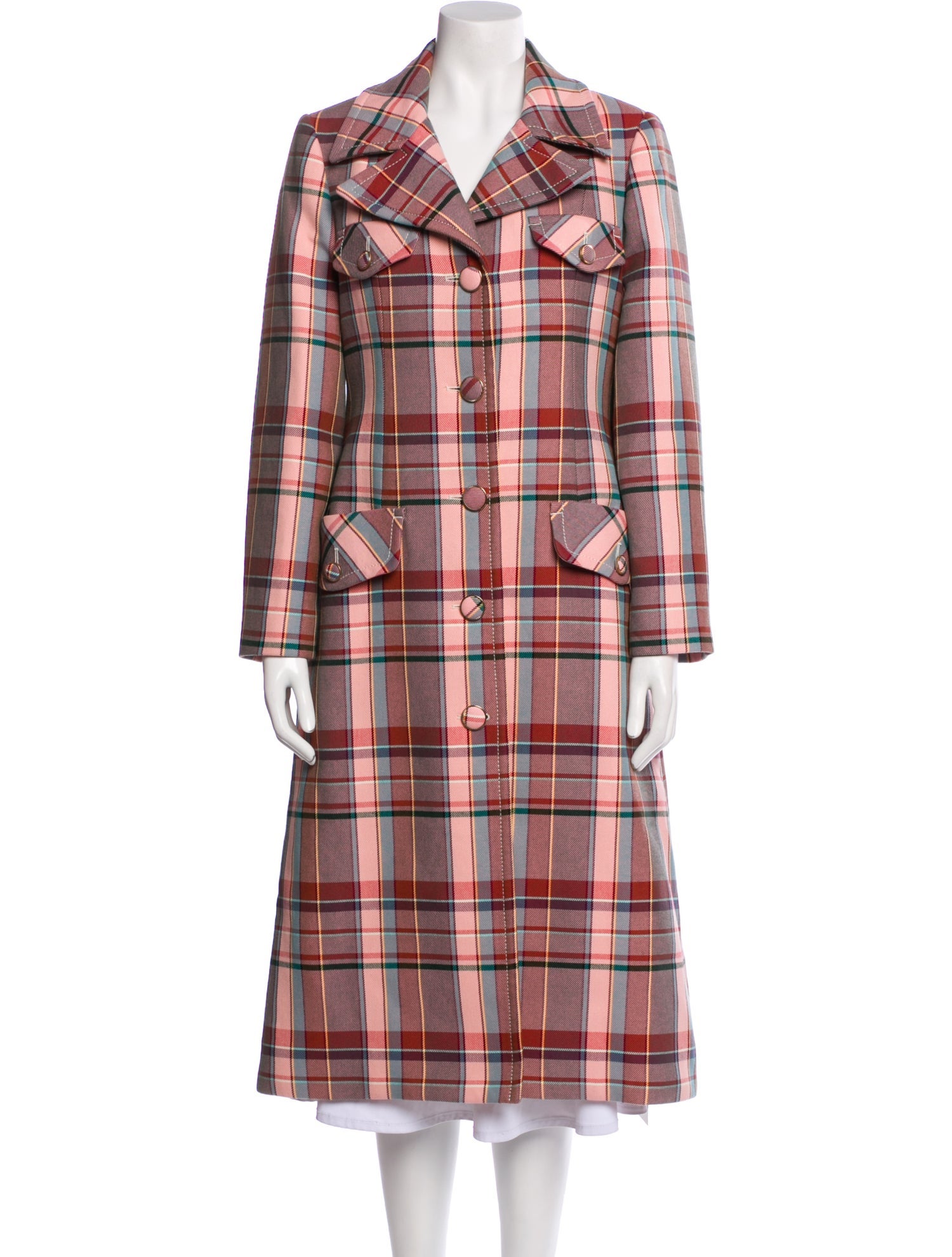 Zimmermann Plaid Print Trench Coat w/ Tags