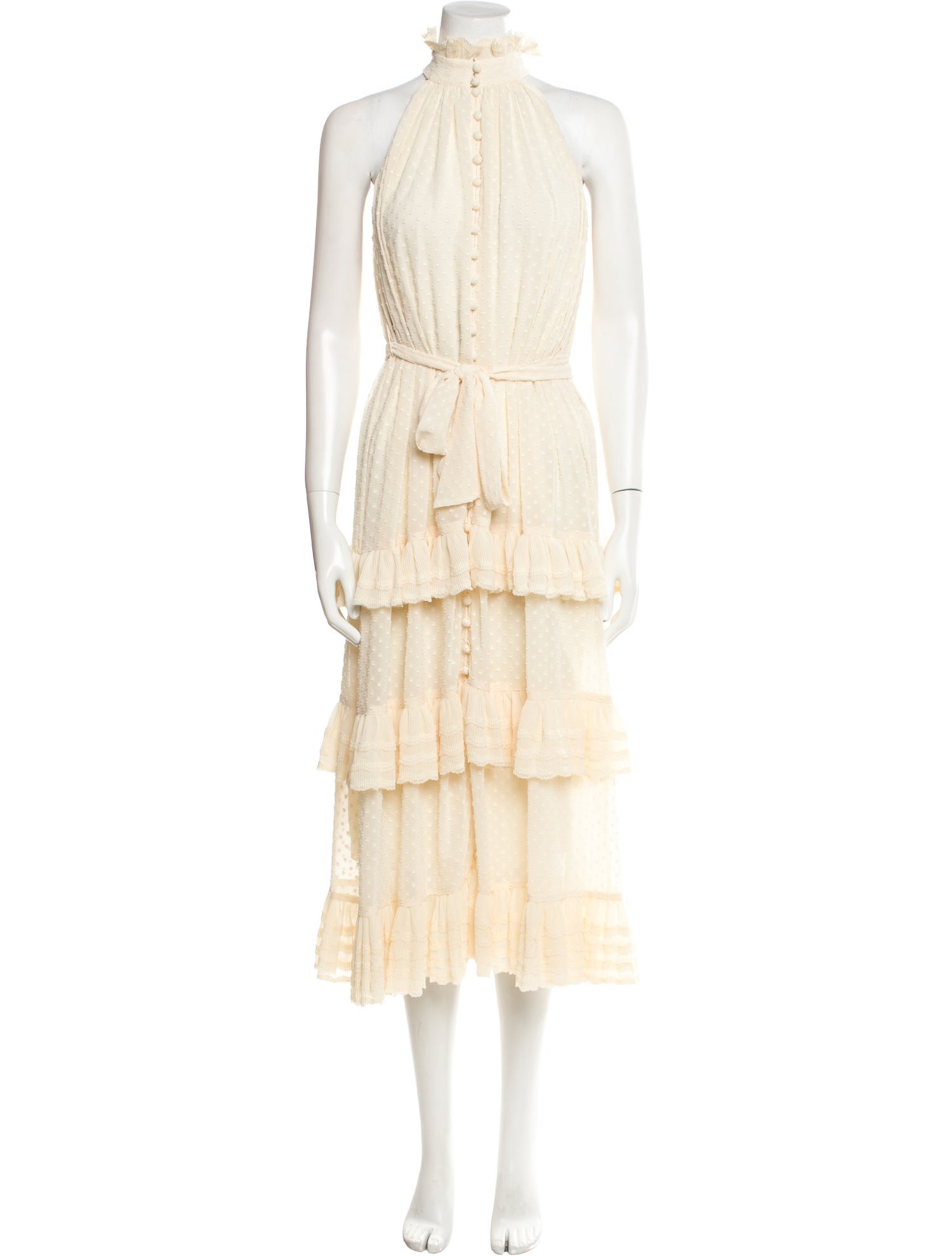 Zimmermann Mock Neck Long Dress