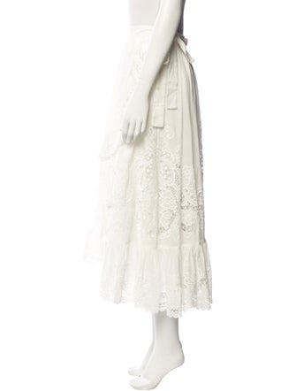 Zimmermann Lace Pattern Midi Length Skirt