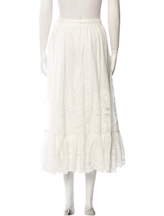 Zimmermann Lace Pattern Midi Length Skirt