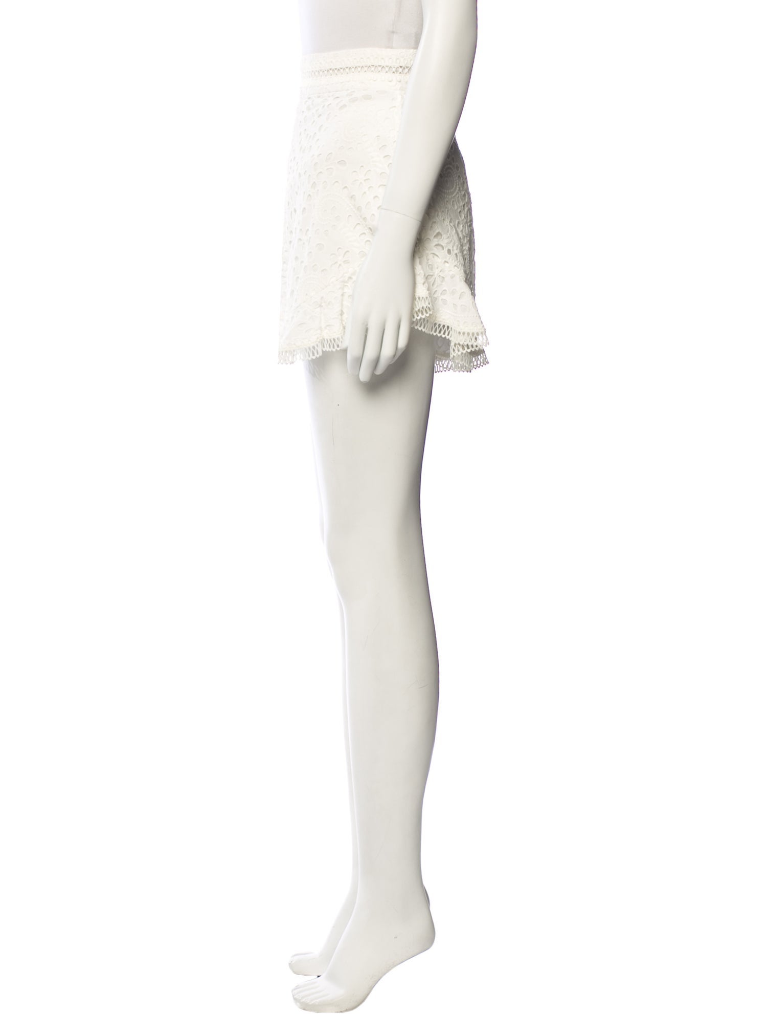 Zimmermann Lace Pattern Mini Shorts