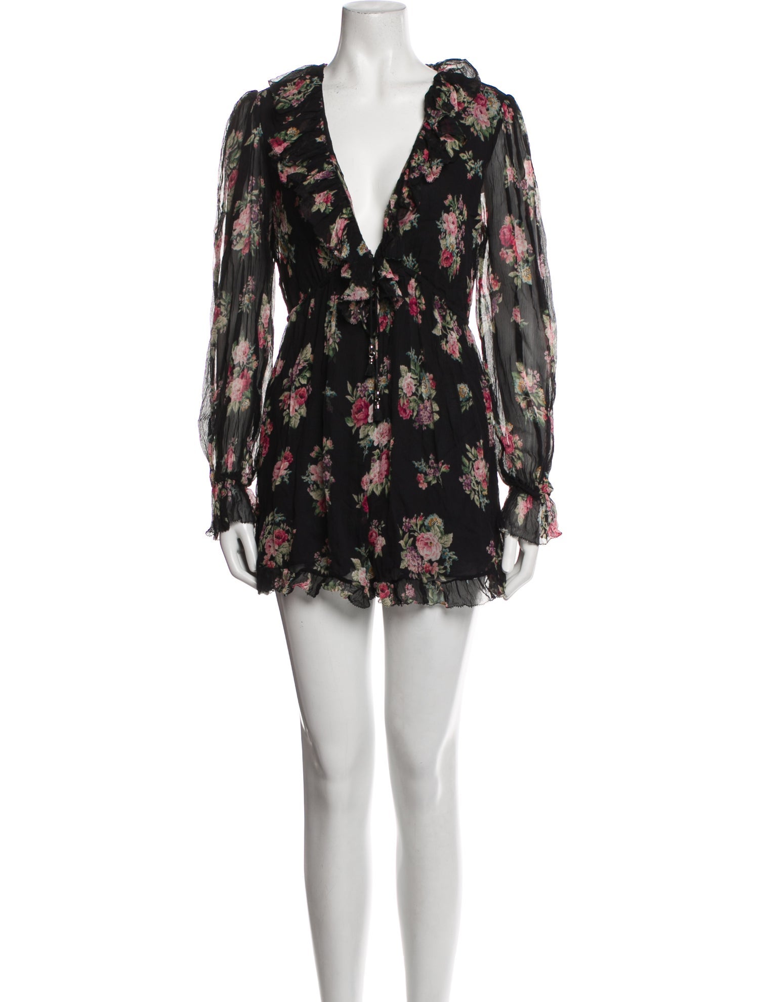Zimmermann Silk Floral Print Romper