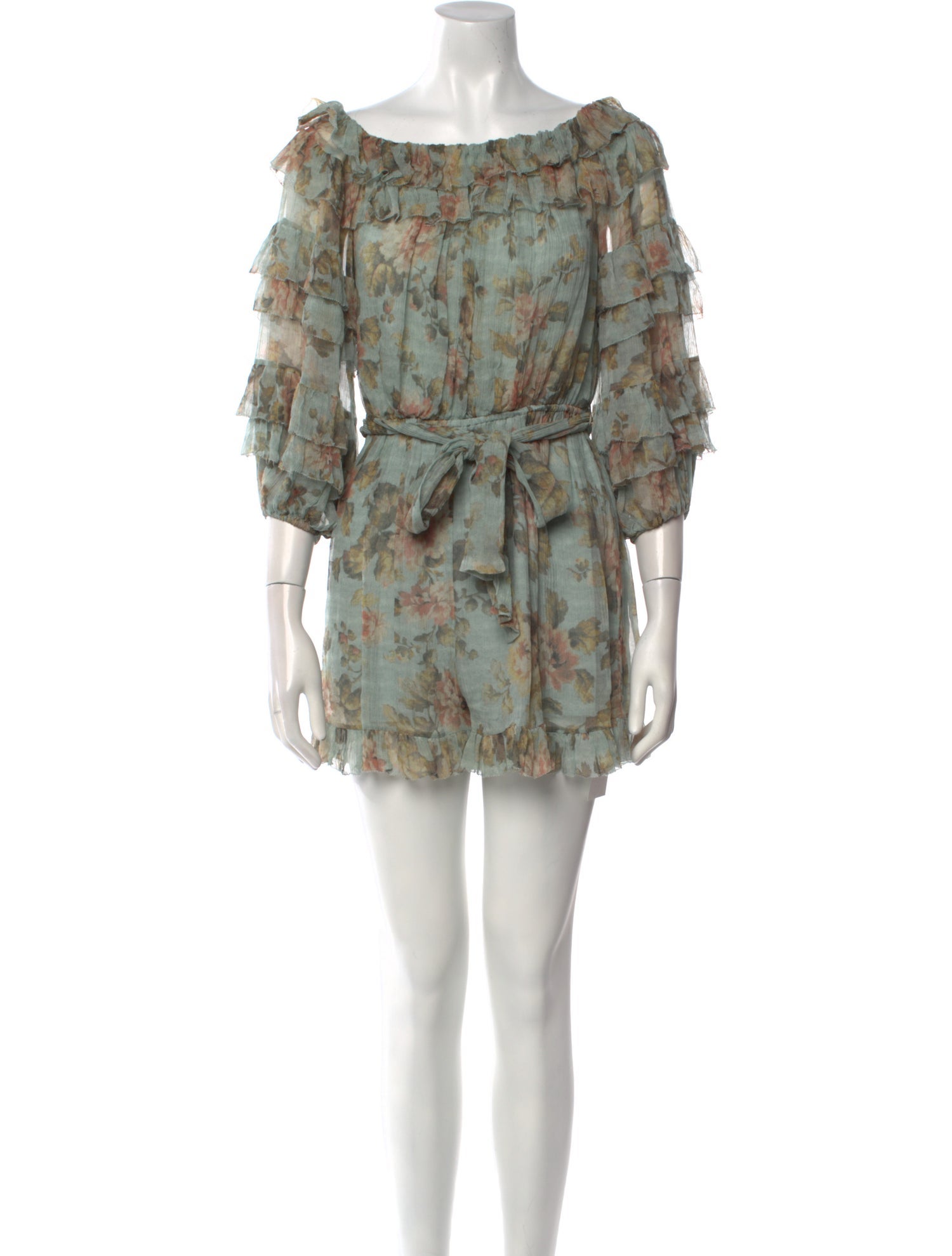 Zimmermann Silk Floral Print Romper