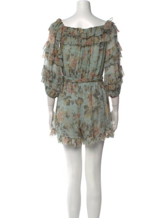Zimmermann Silk Floral Print Romper
