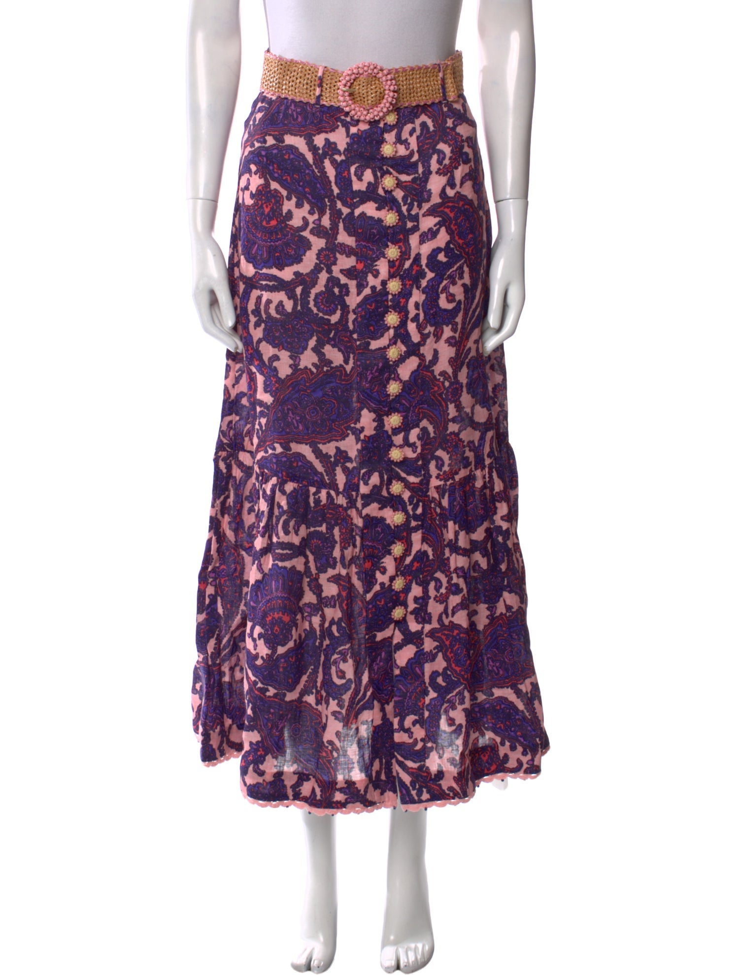 Zimmermann Linen Midi Length Skirt