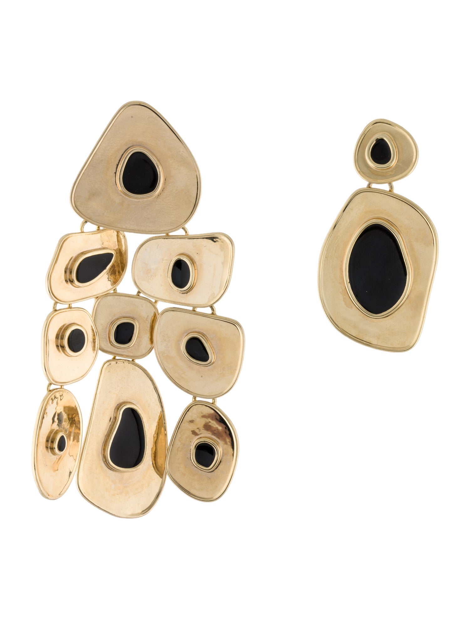 Zimmermann Enamel Petal Mismatch Chandelier Drop Earrings