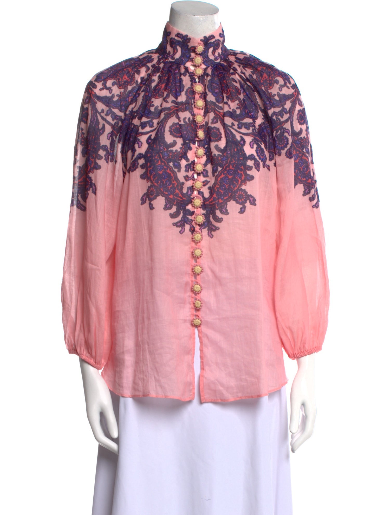 Zimmermann Linen Floral Print Blouse w/ Tags