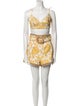 Zimmermann Floral Print Fringe Trim Accent Short Set