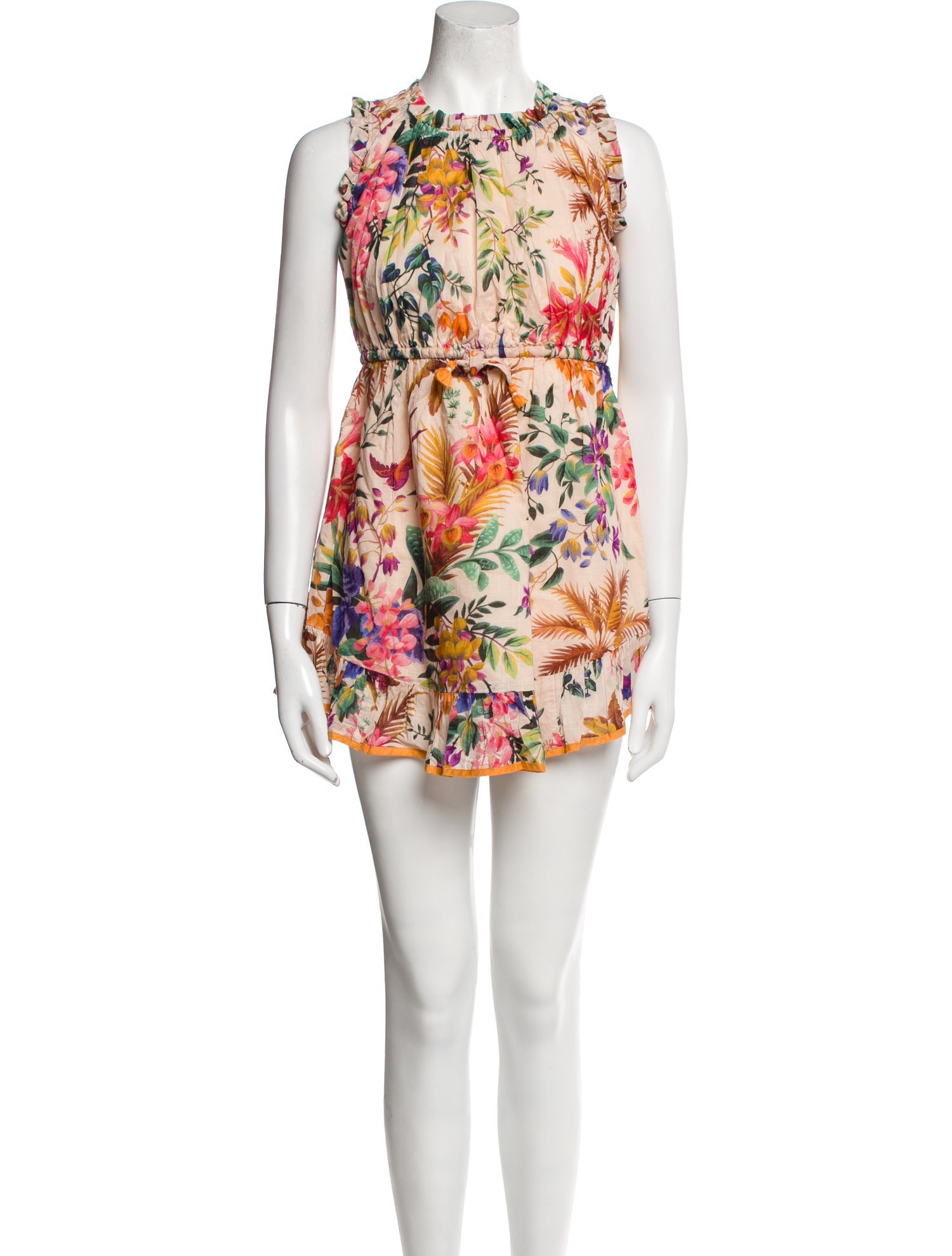 Zimmermann Girls' Floral Printed Sleeveless Dress