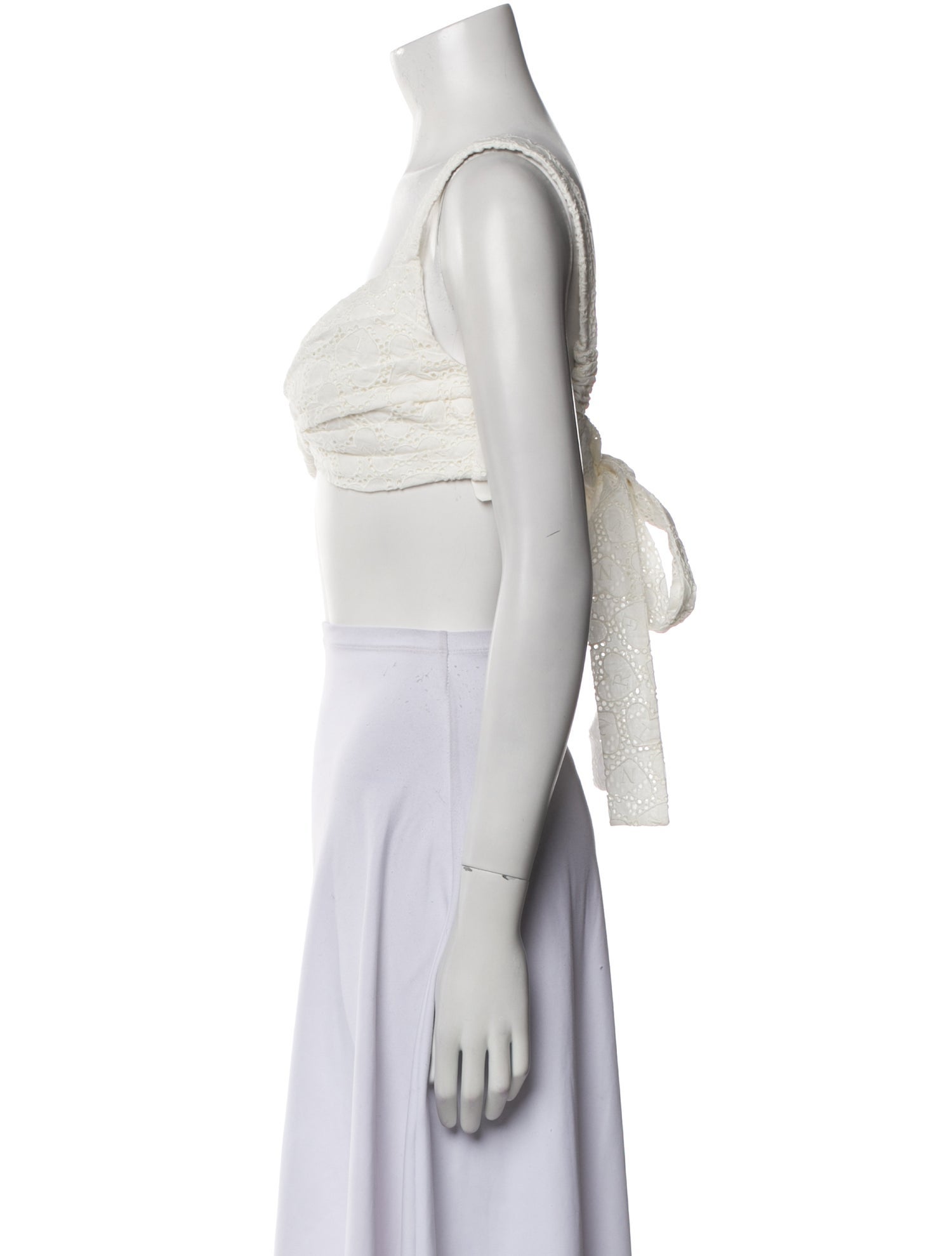 Zimmermann Linen Square Neckline Crop Top