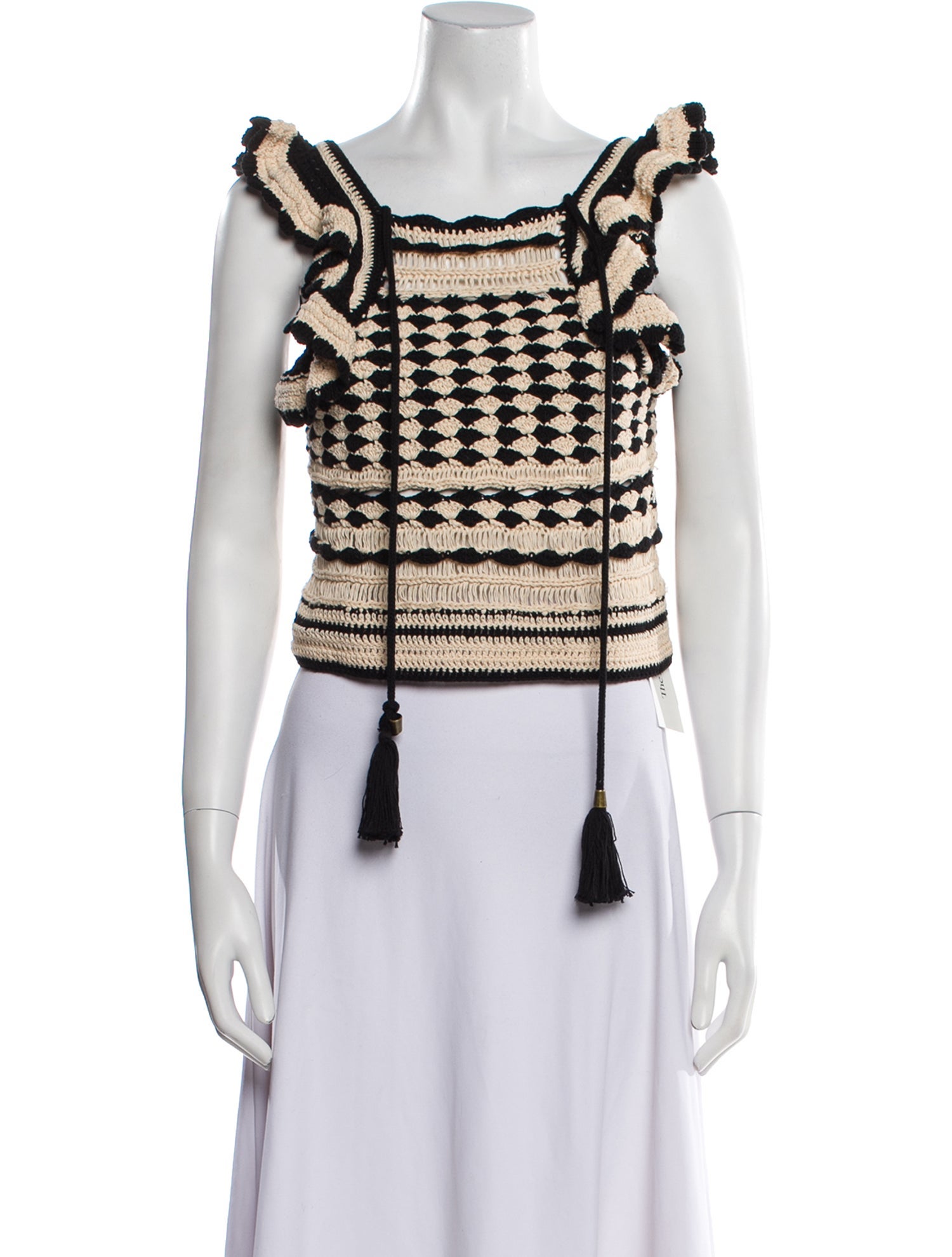 Zimmermann Printed Square Neckline Crop Top