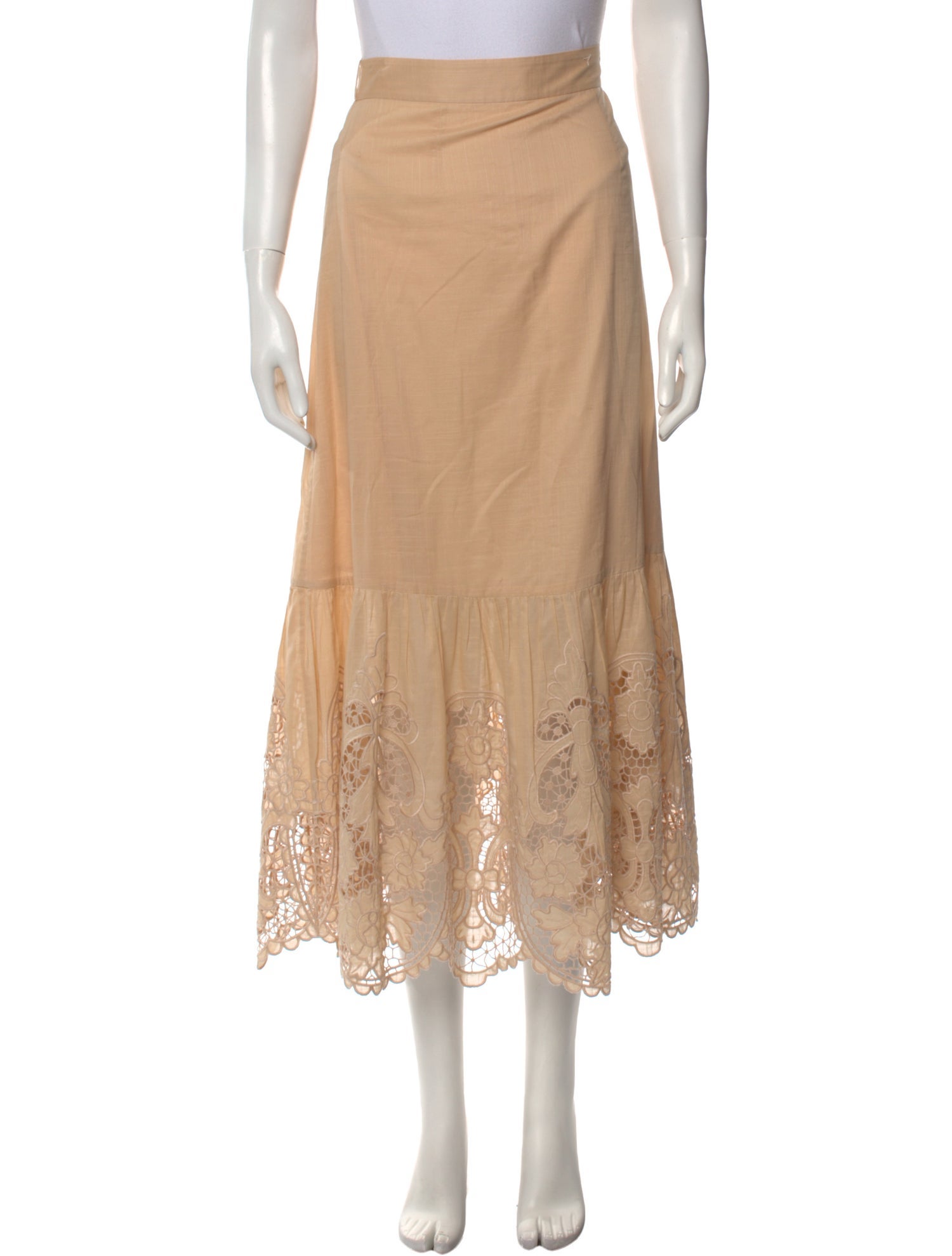 Zimmermann Scalloped Accent Midi Length Skirt