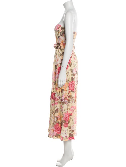Zimmermann Linen Floral Print Jumpsuit