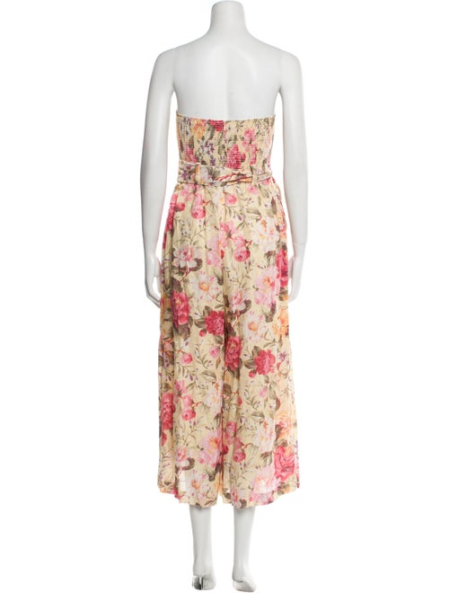 Zimmermann Linen Floral Print Jumpsuit