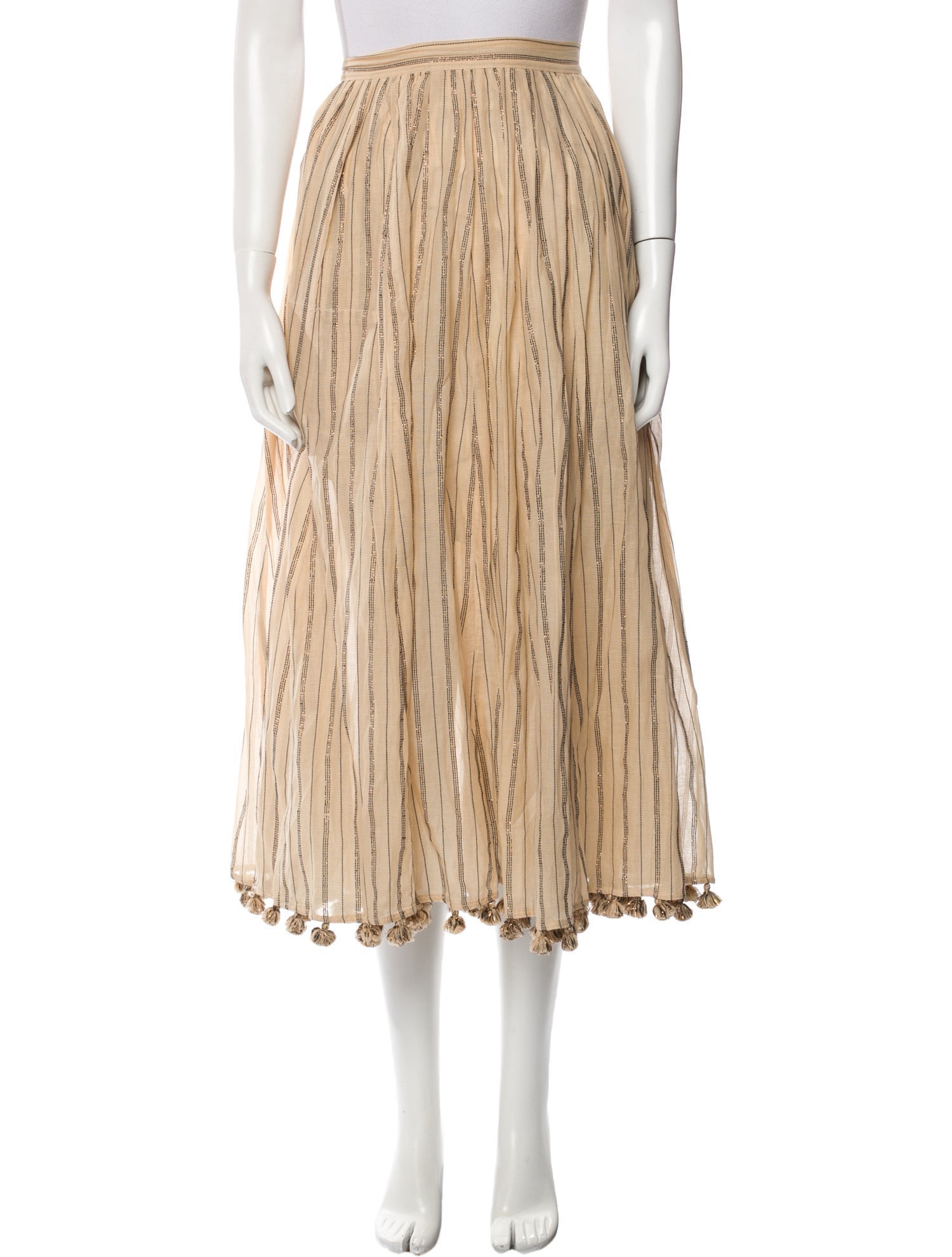 Zimmermann Striped Midi Length Skirt