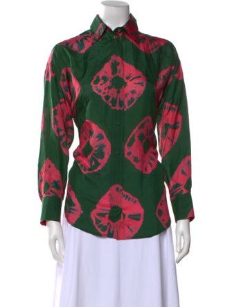 Zimmermann Silk Printed Button-Up Top