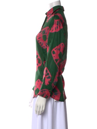 Zimmermann Silk Printed Button-Up Top