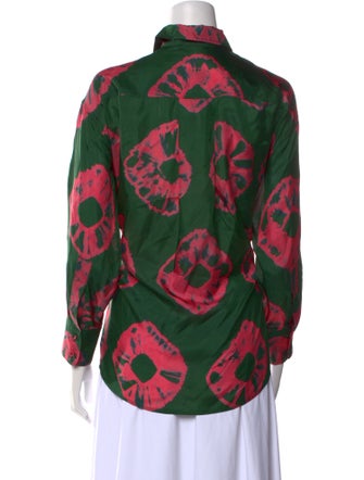 Zimmermann Silk Printed Button-Up Top