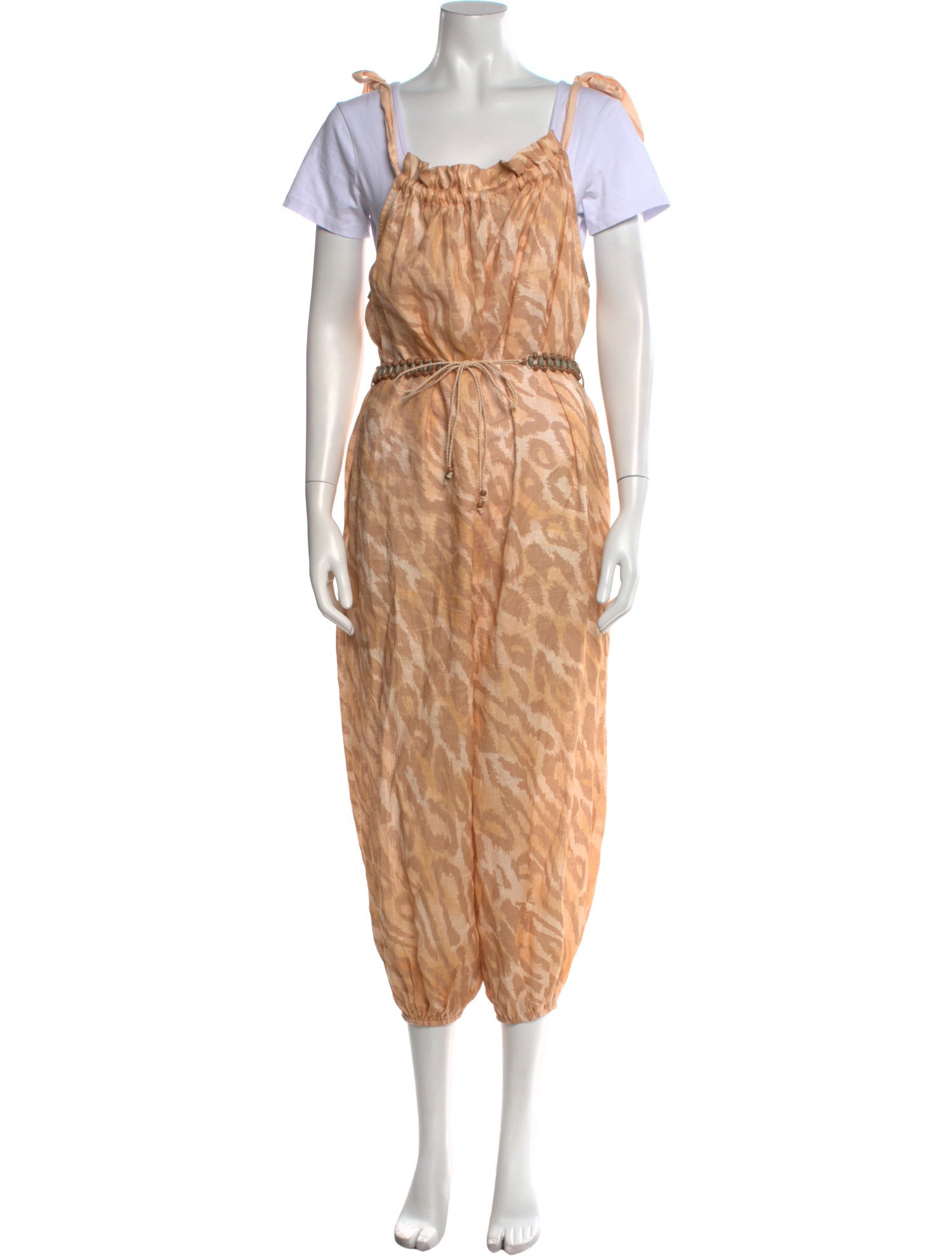 Zimmermann Linen Animal Print Jumpsuit w/ Tags