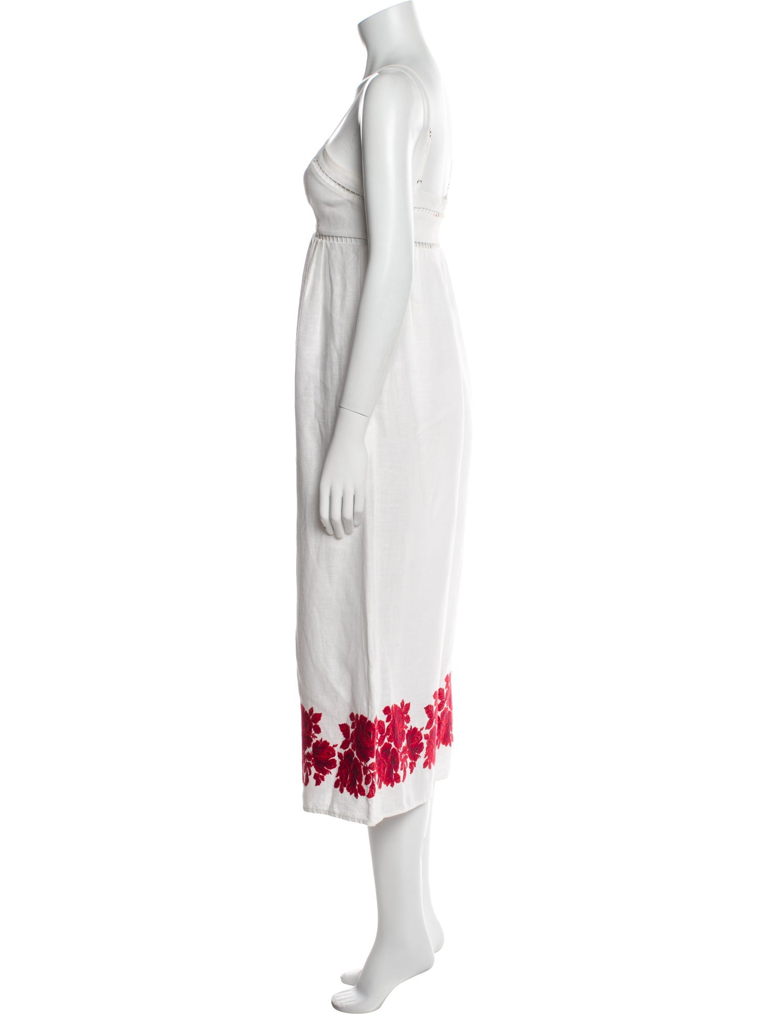 Zimmermann Linen Floral Print Jumpsuit