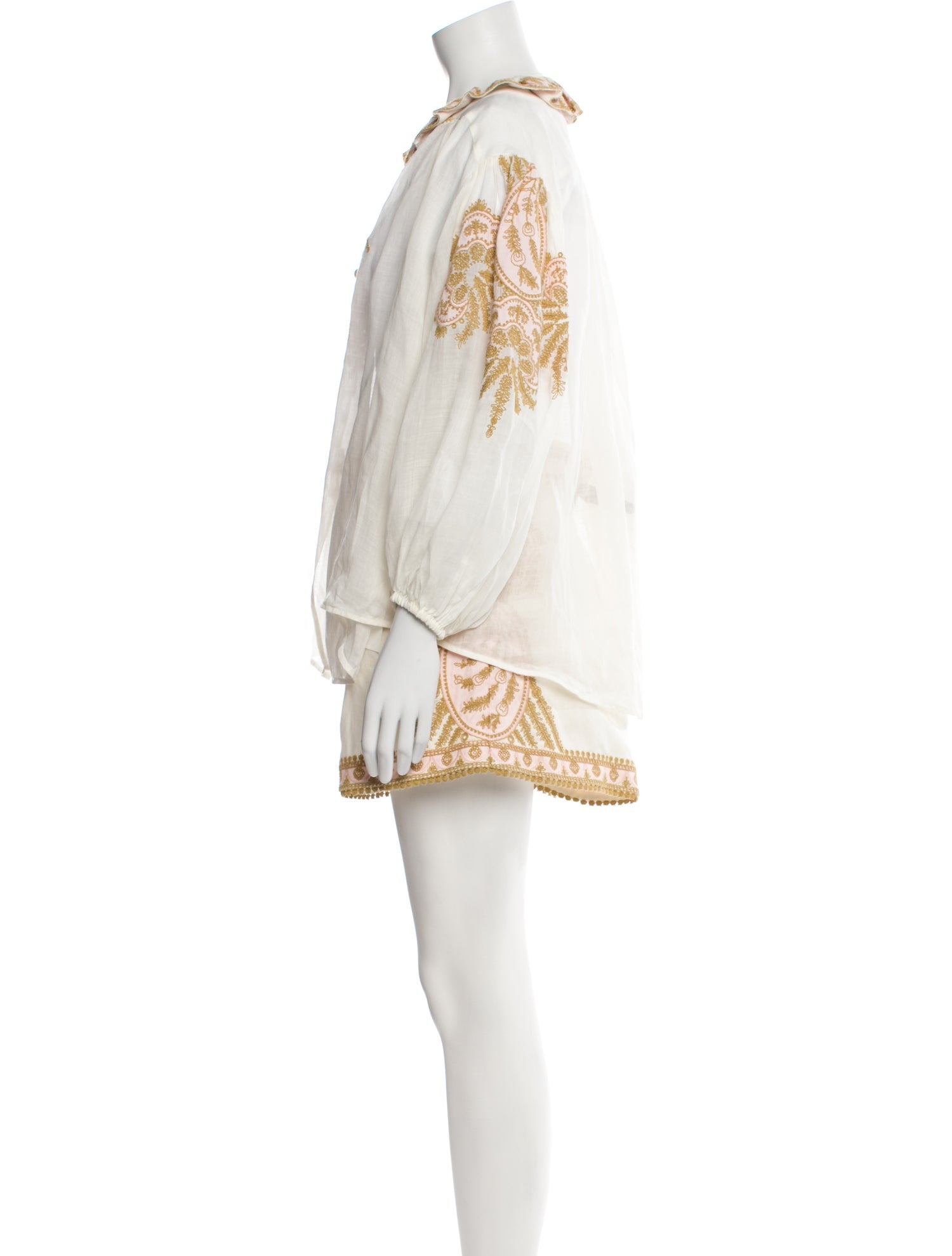 Zimmermann Linen Floral Print Short Set