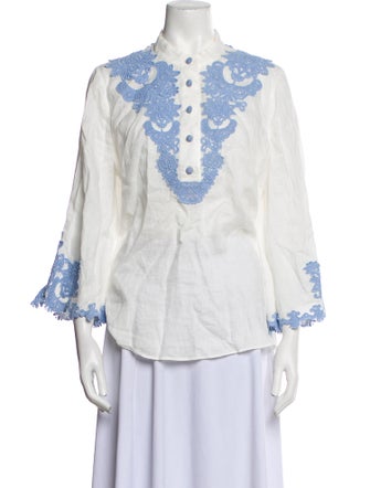 Zimmermann Linen Lace Pattern Tunic