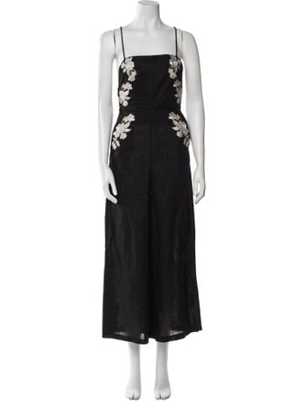 Zimmermann Linen Square Neckline Jumpsuit