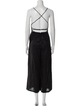 Zimmermann Linen Square Neckline Jumpsuit