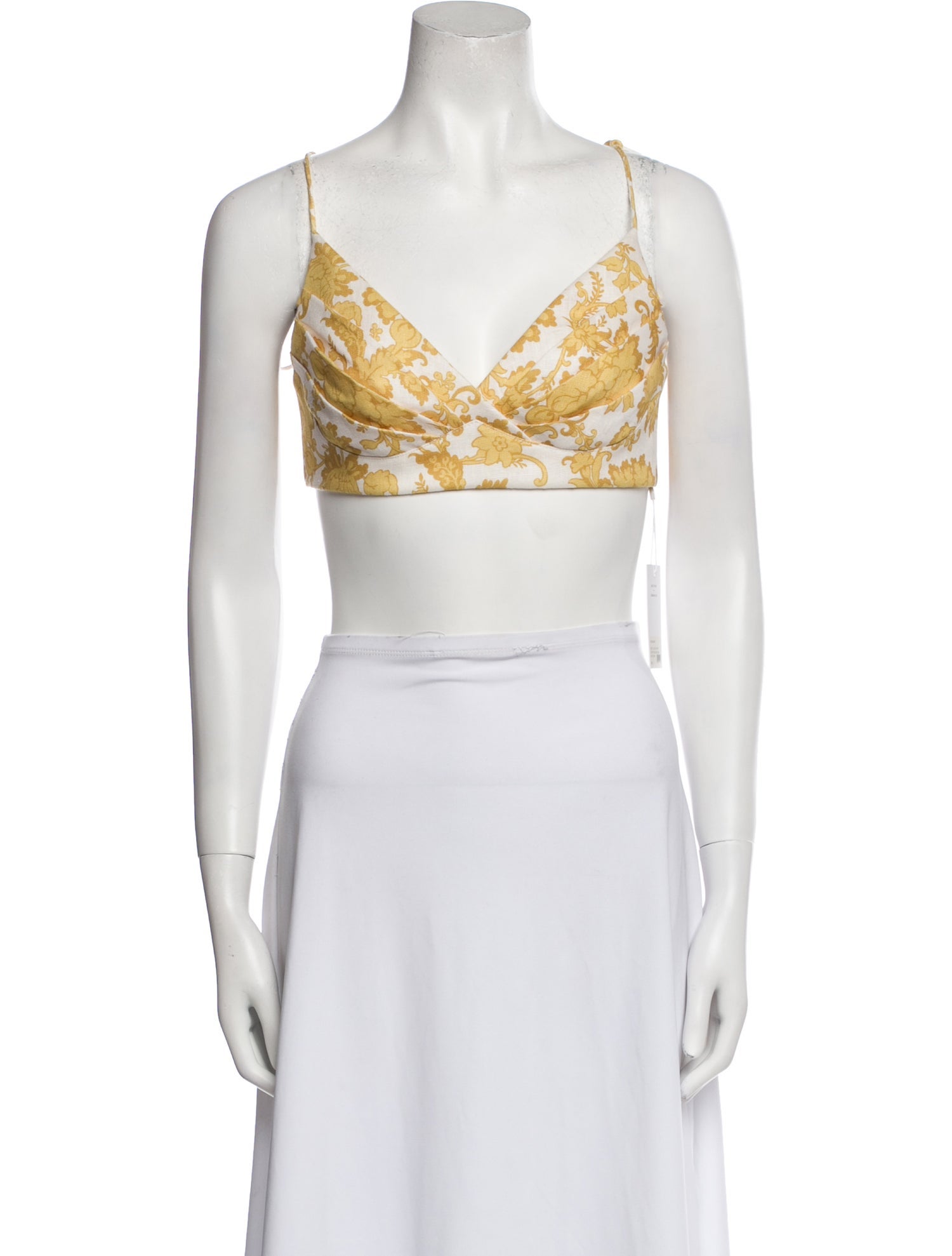 Zimmermann Linen Floral Print Crop Top w/ Tags