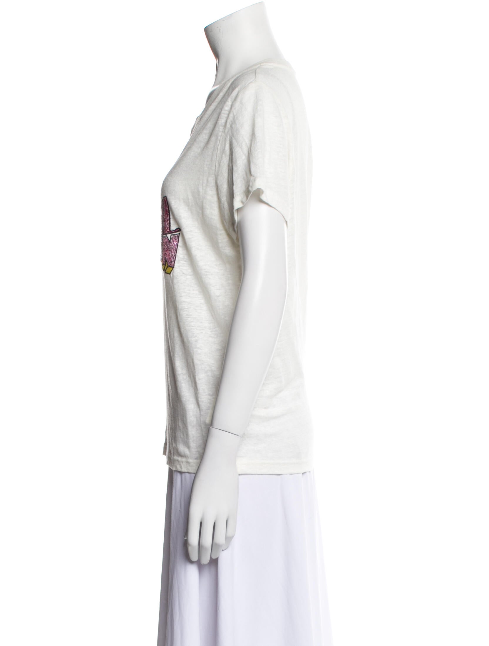 Zimmermann Linen Graphic Print T-Shirt