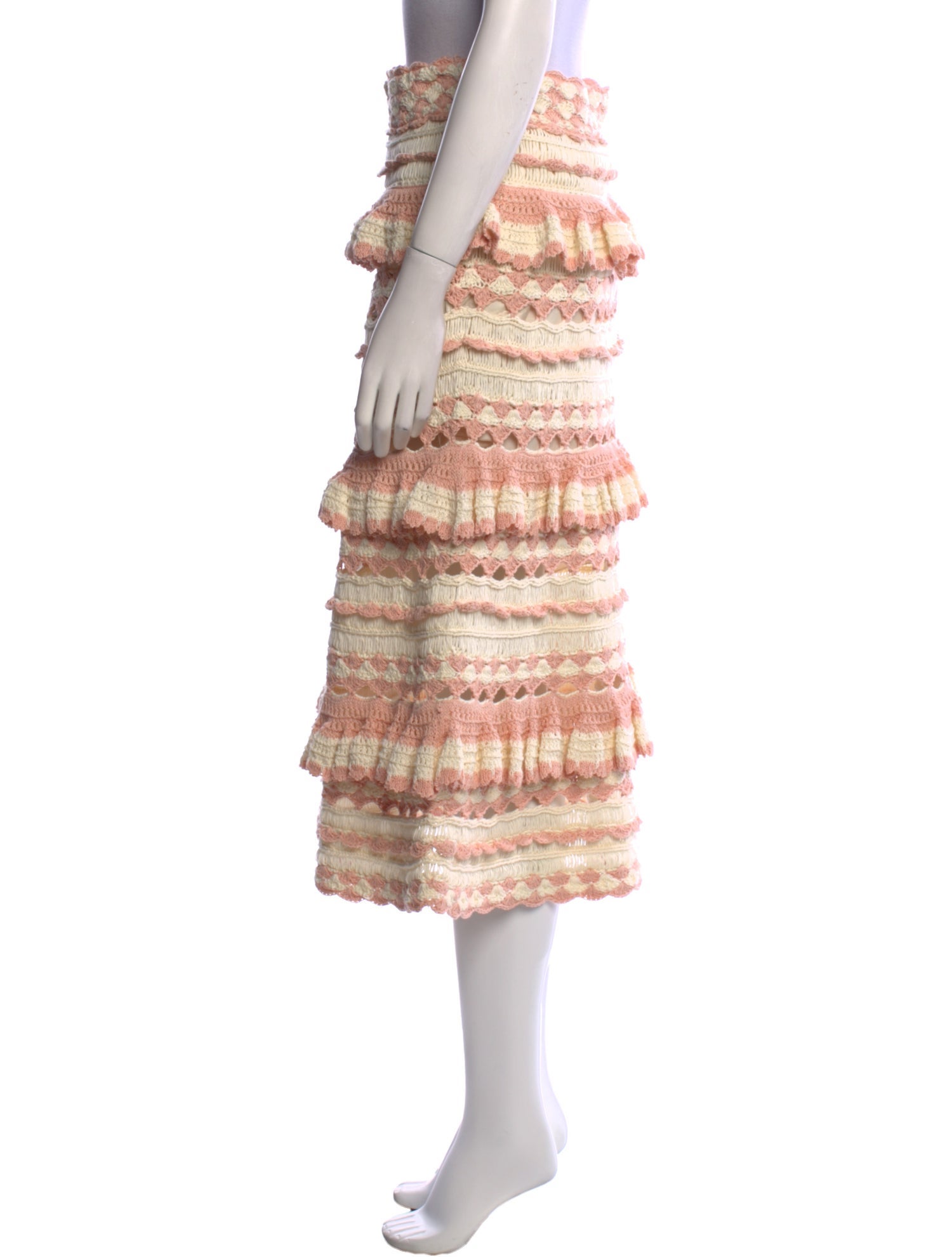 Zimmermann Striped Midi Length Skirt