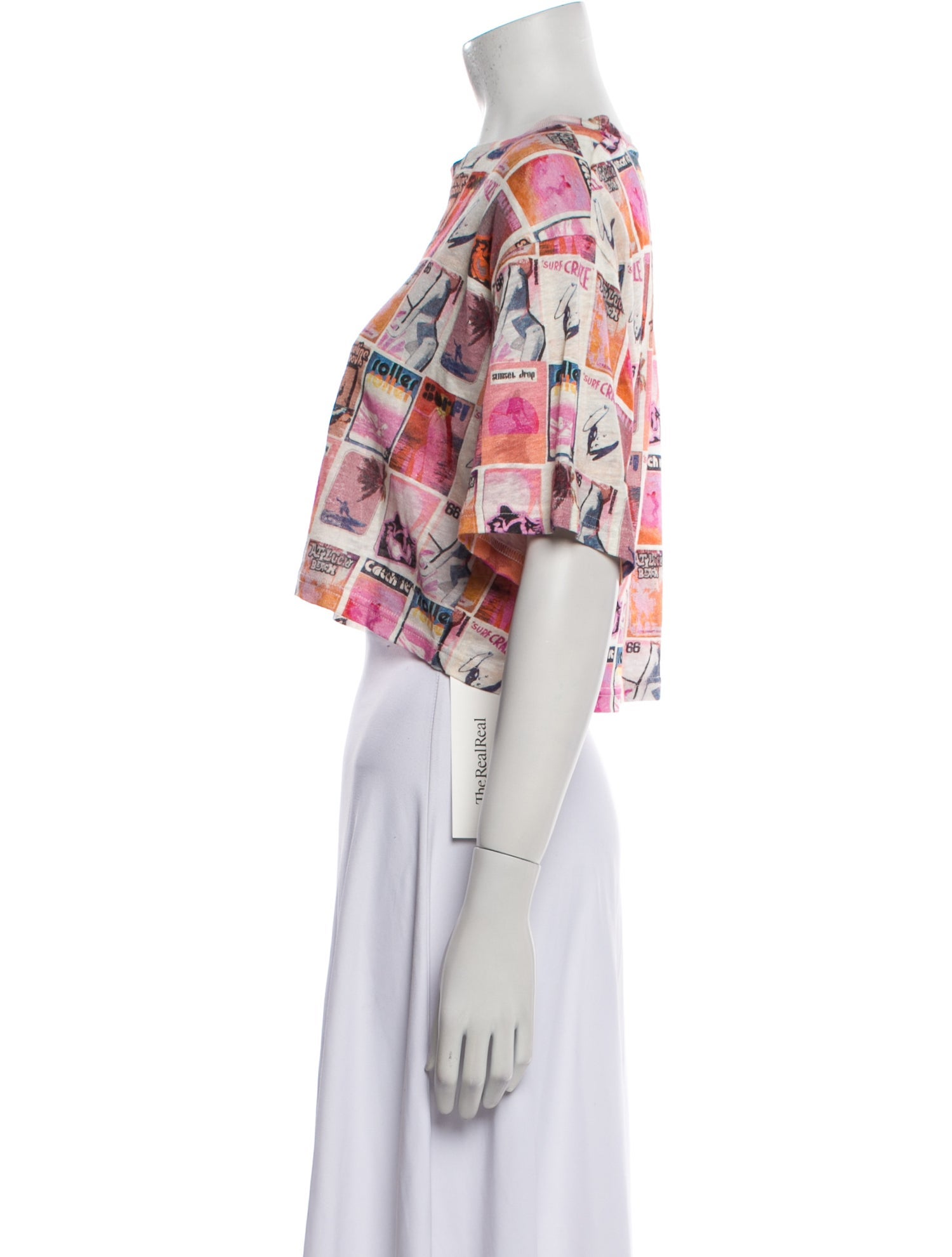 Zimmermann Linen Printed Crop Top