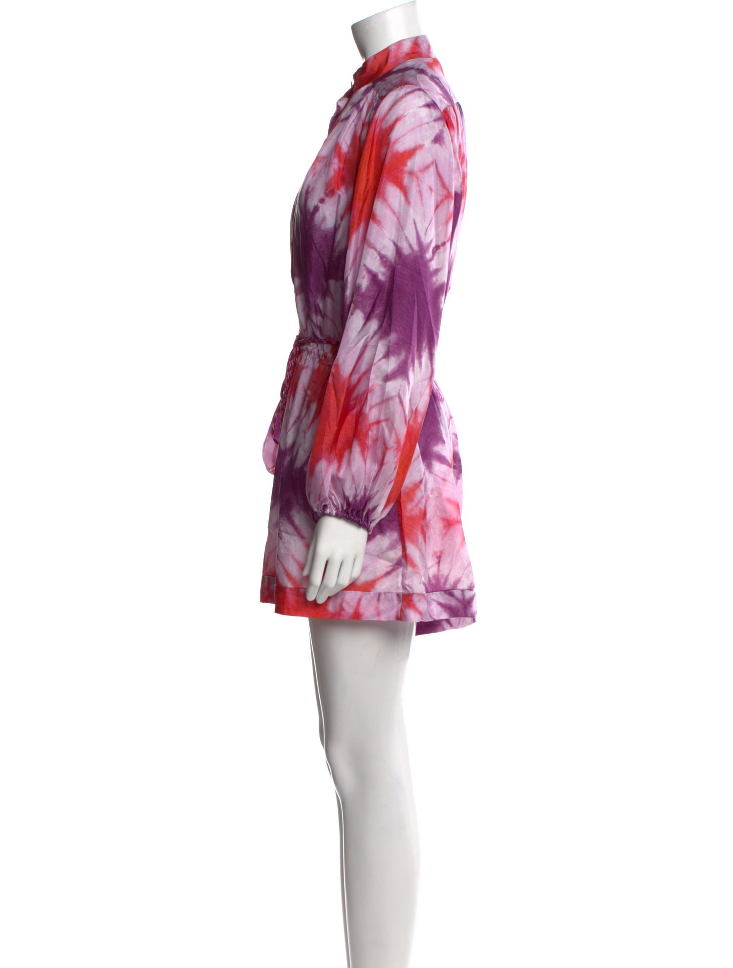 Zimmermann Silk Tie-Dye Print Romper