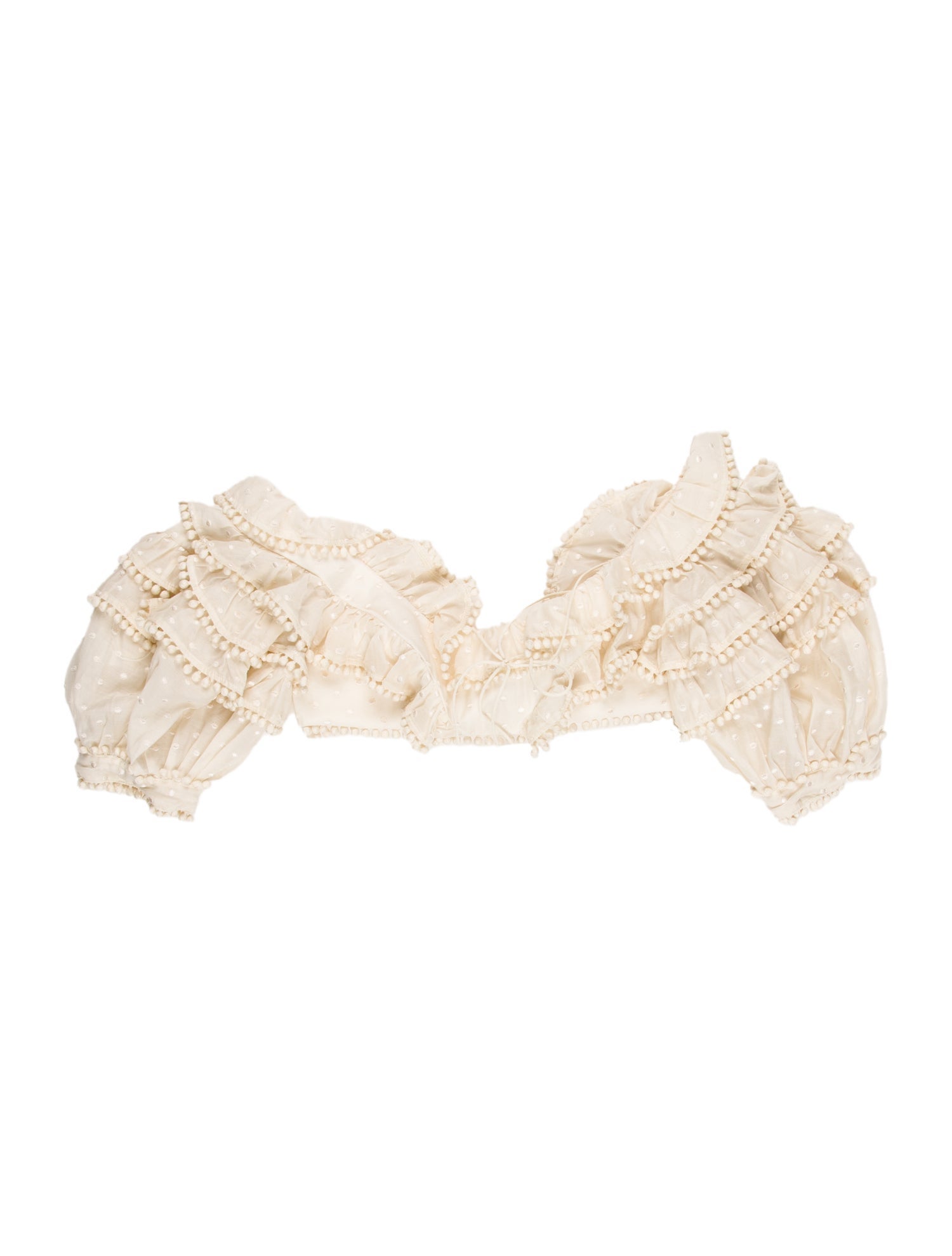 Zimmermann Scoop Neck Short Sleeve Crop Top w/ Tags