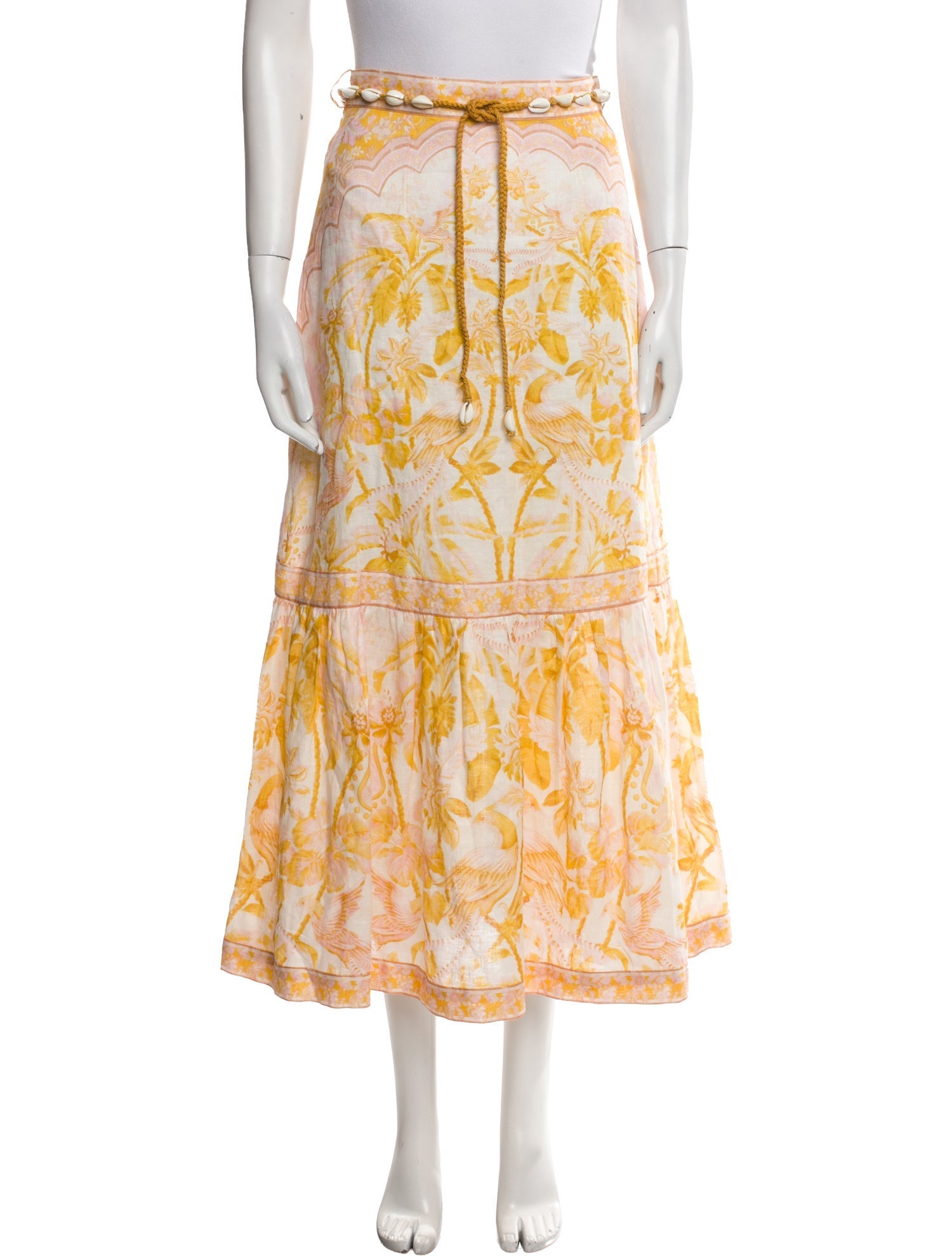 Zimmermann Linen Midi Length Skirt w/ Tags