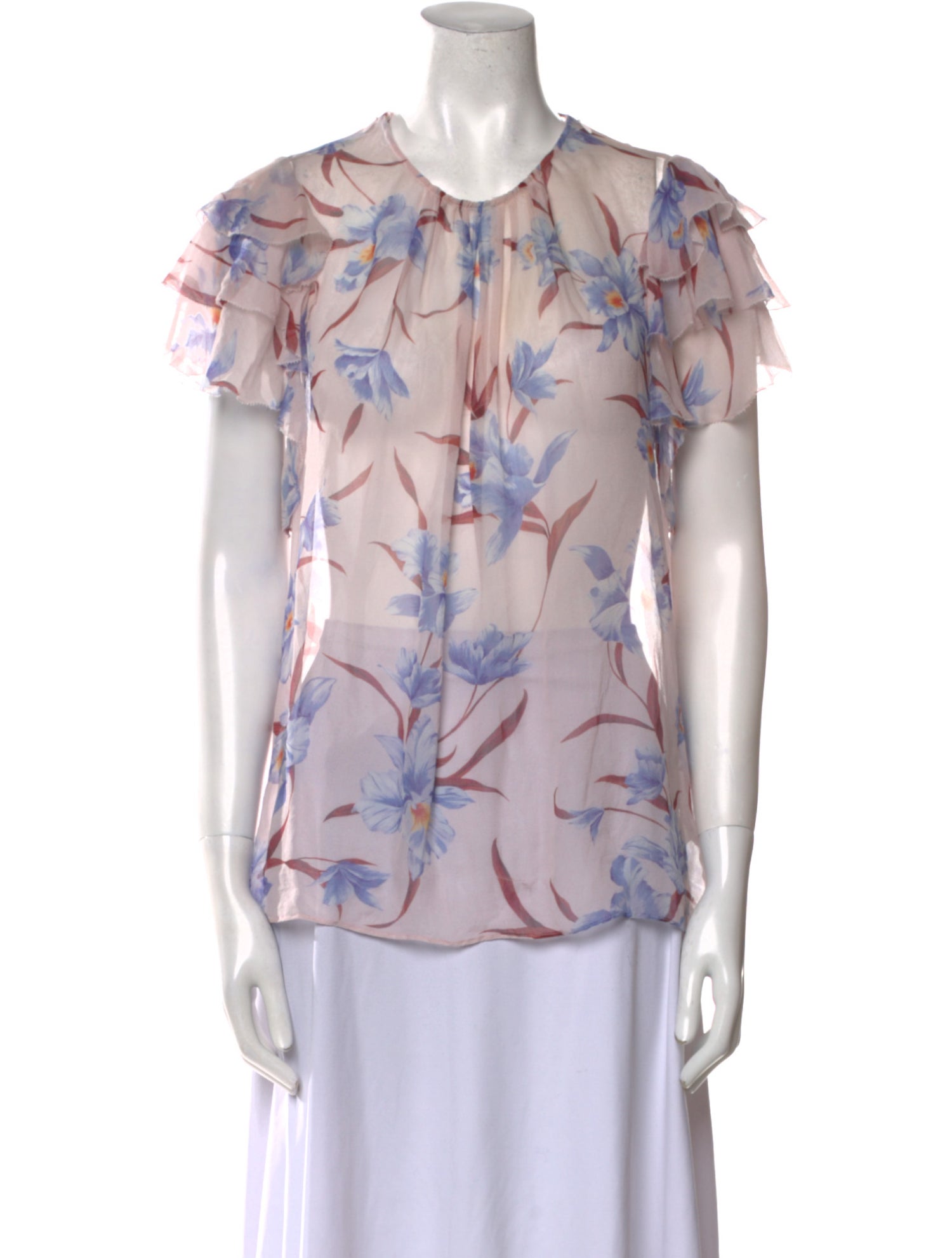 Zimmermann Silk Floral Print Blouse
