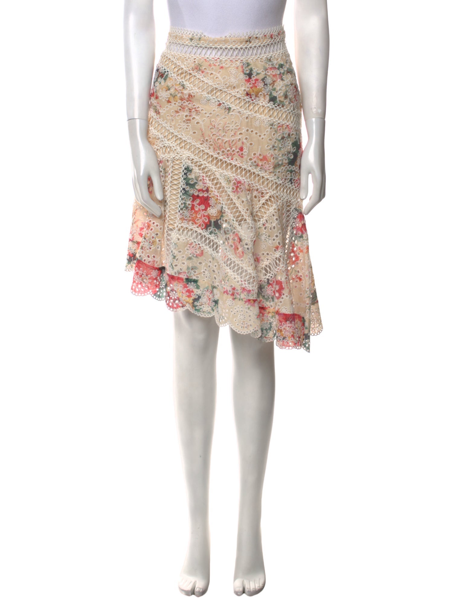 Zimmermann Floral Print Knee-Length Skirt