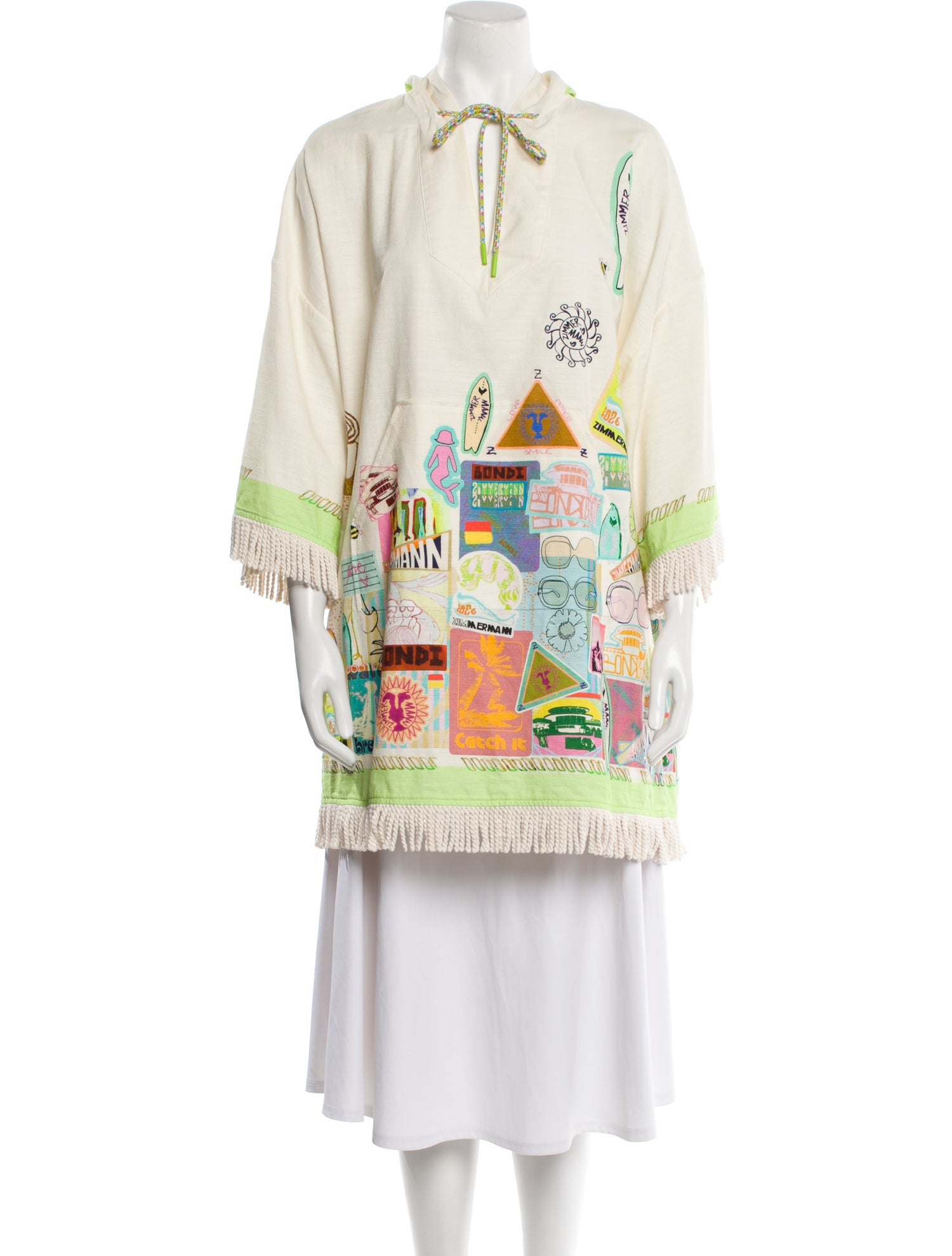 Zimmermann Graphic Print Three-Quarter Sleeve Tunic
