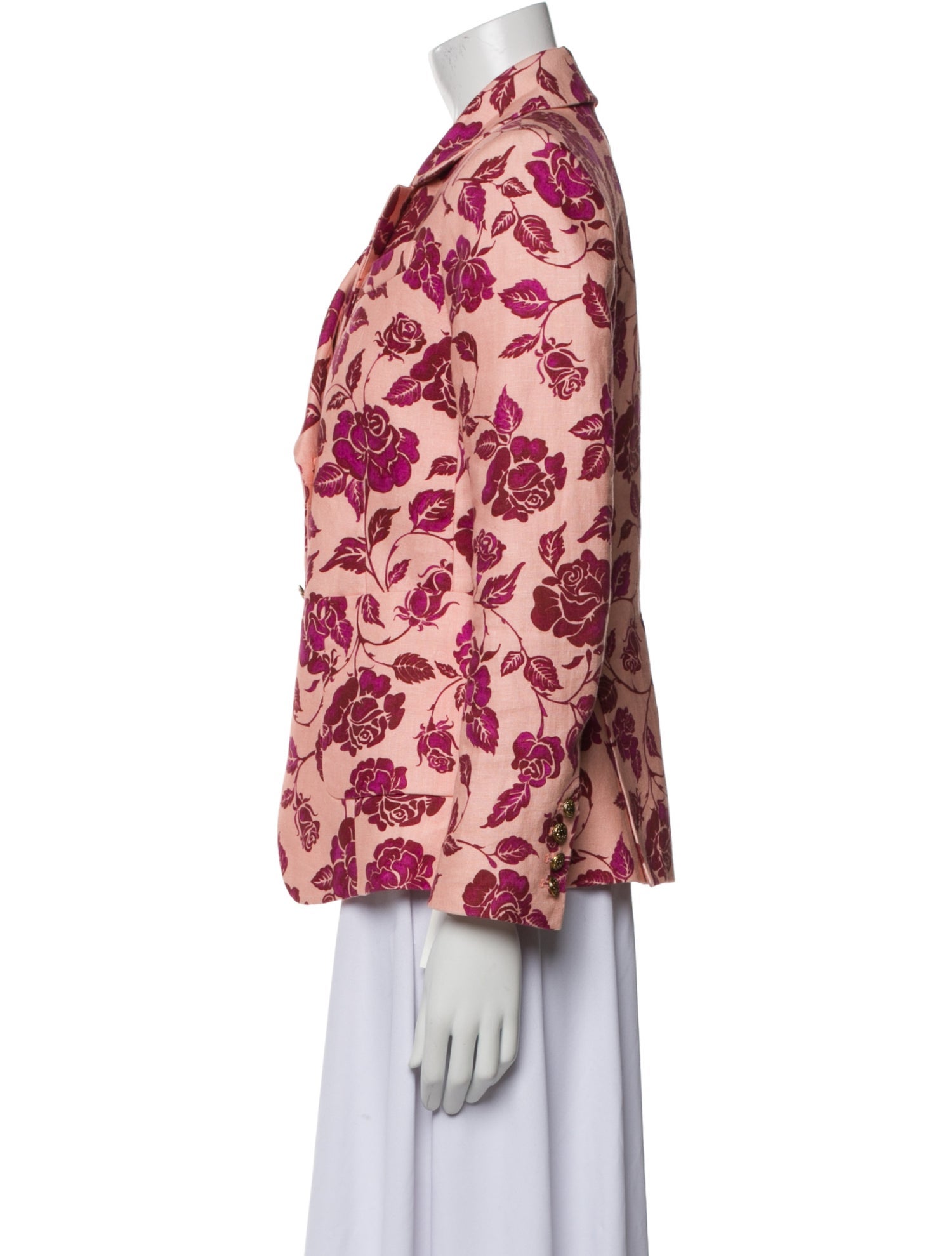 Zimmermann Linen Floral Print Blazer