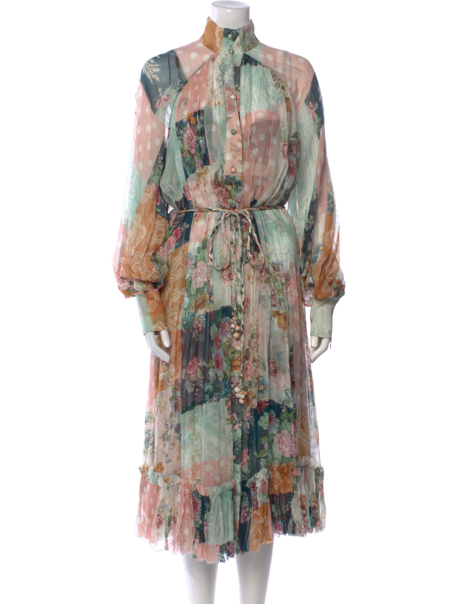 Zimmermann Floral Print Midi Length Dress w/ Tags