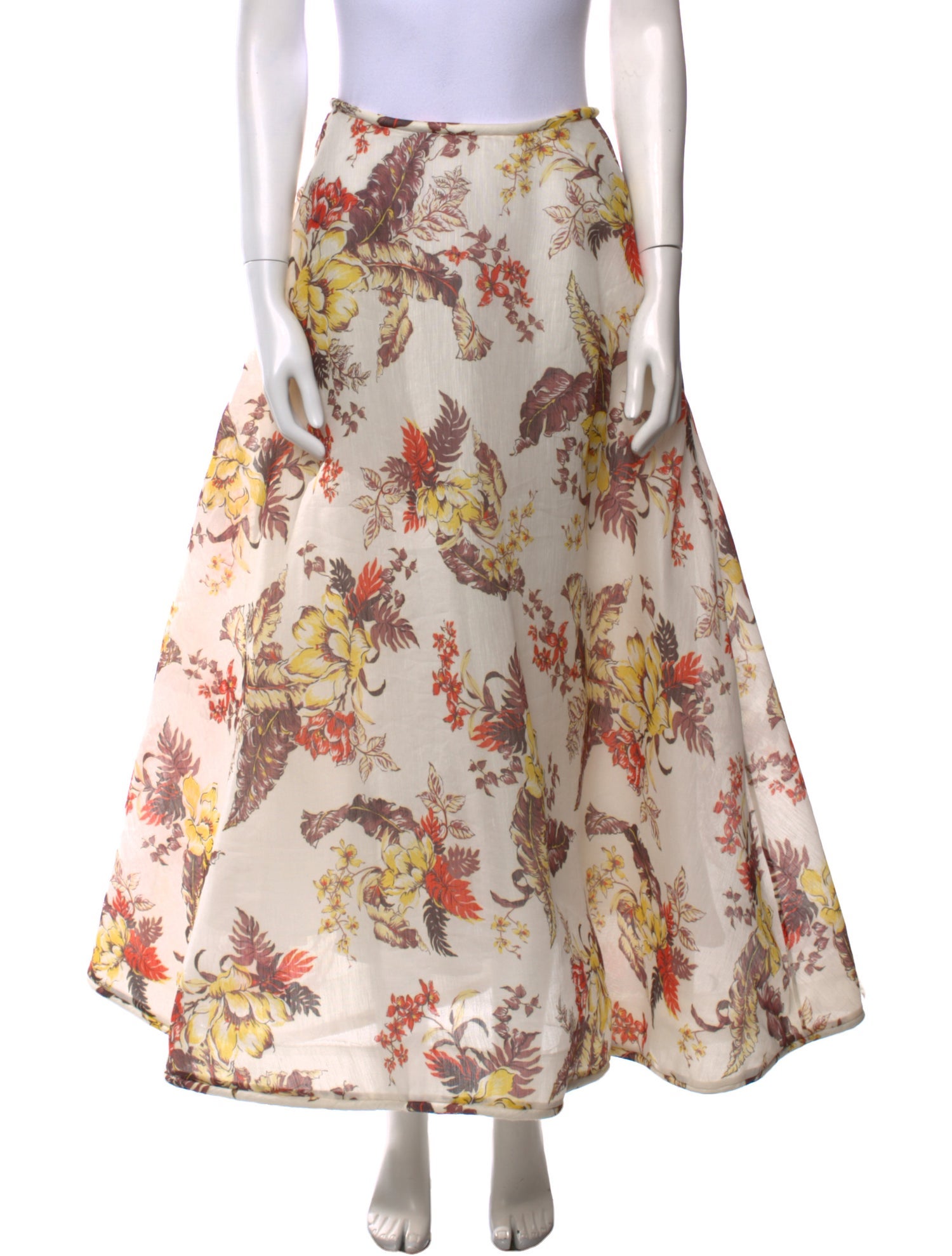 Zimmermann Linen Midi Length Skirt