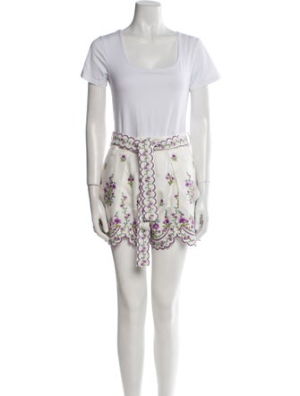 Zimmermann Linen Floral Print Short Set