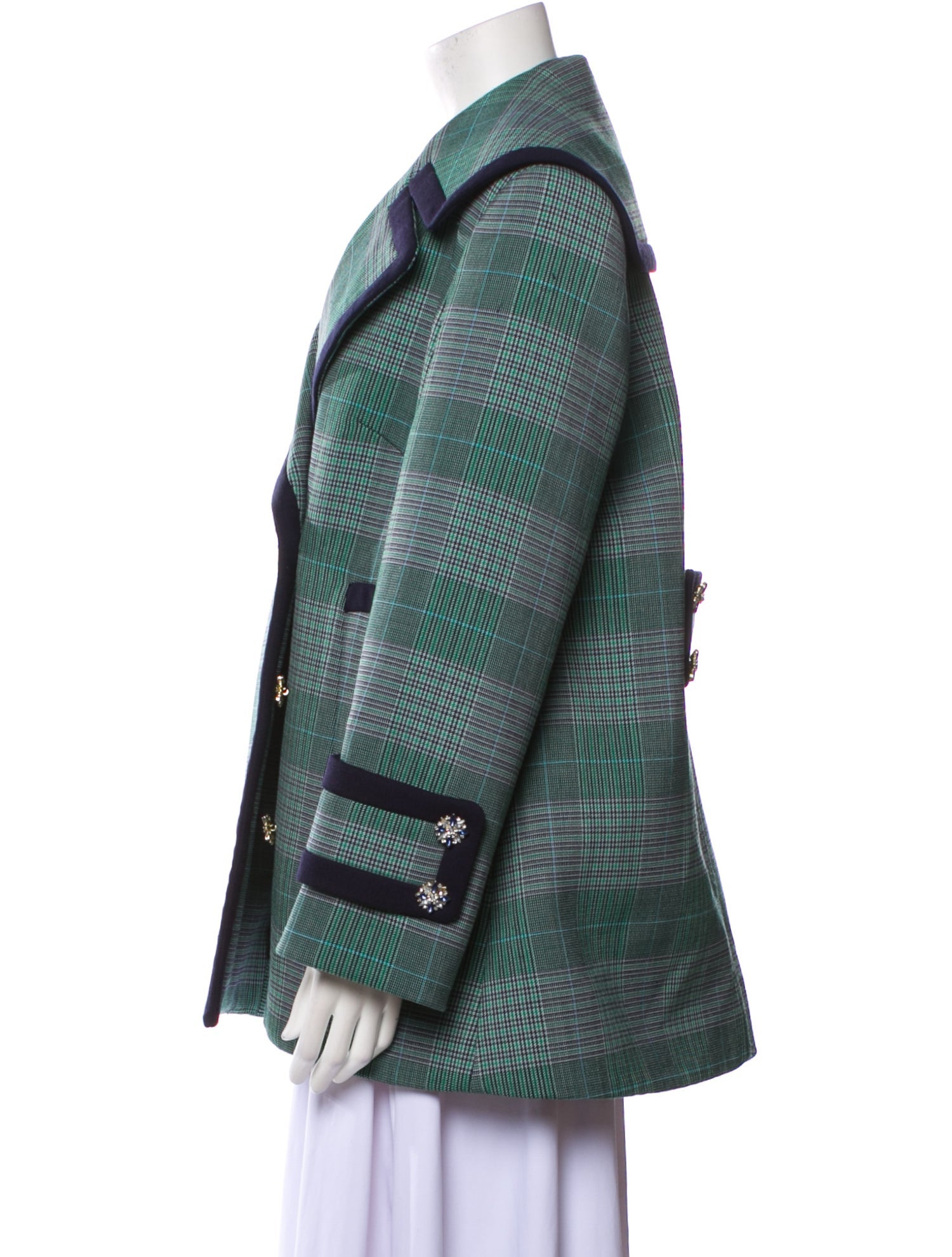 Zimmermann Plaid Print Peacoat