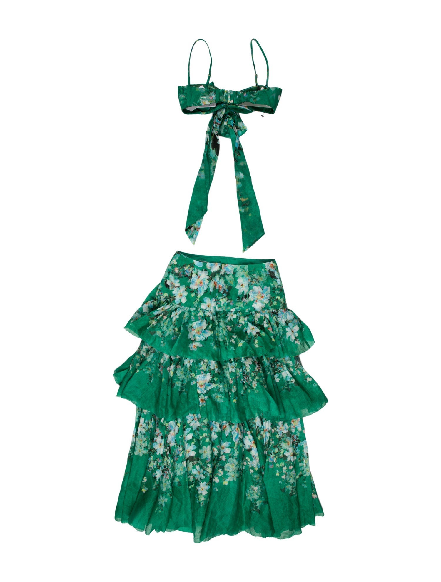 Zimmermann Linen Floral Print Skirt Set w/ Tags