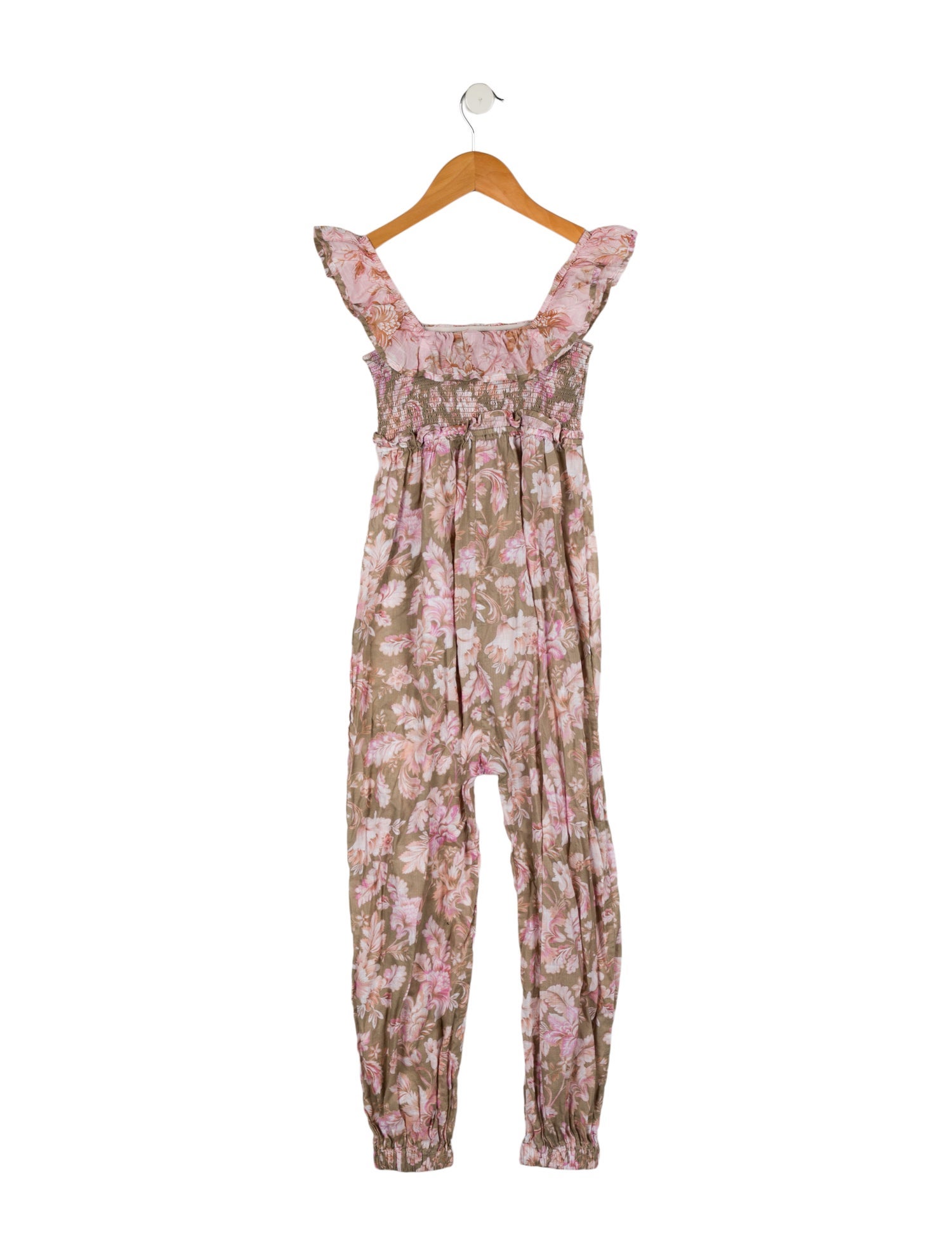 Zimmermann Girls' Sleeveless Floral Print Romper