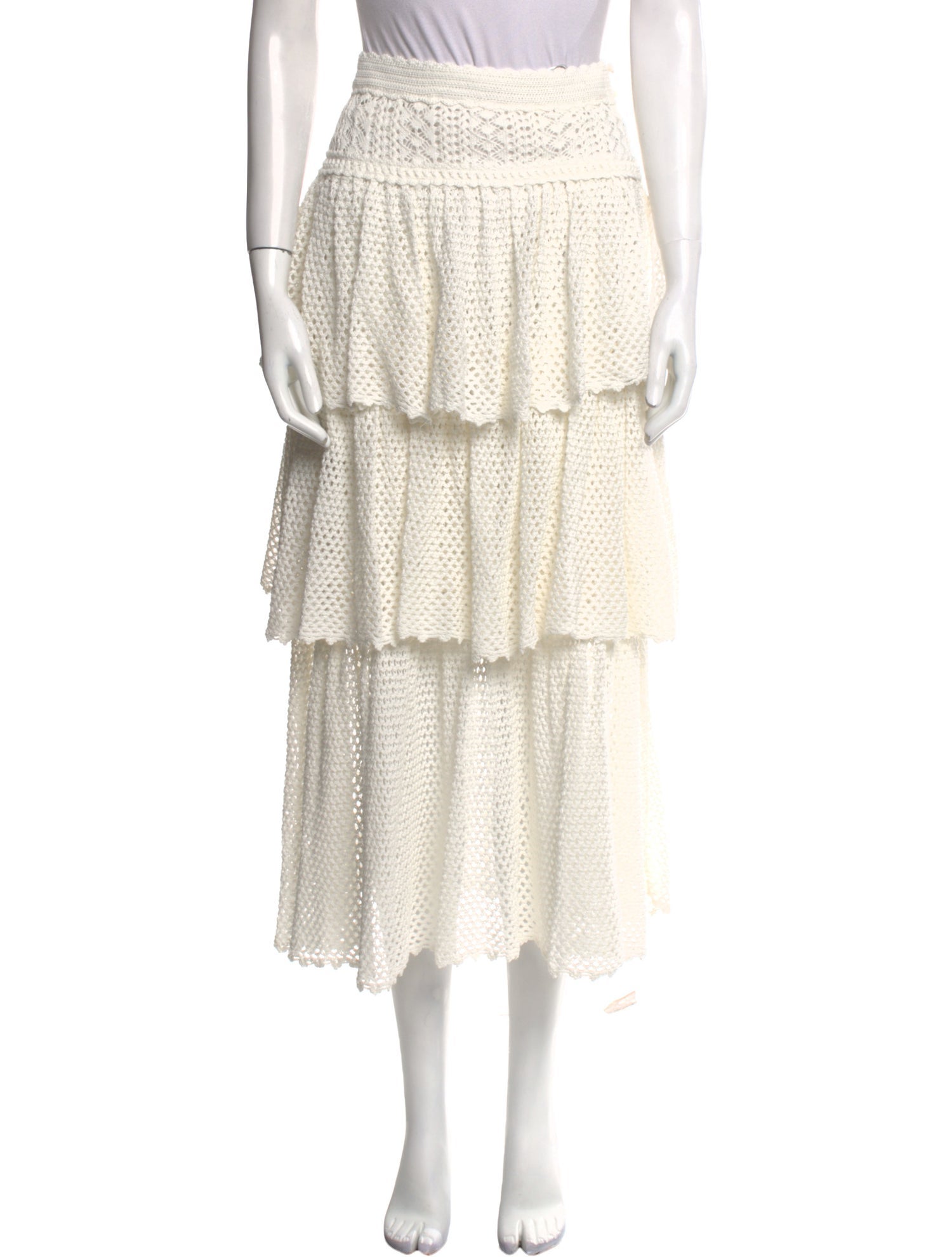Zimmermann Lace Pattern Midi Length Skirt